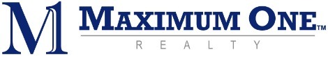 Maximum One Realty logo in blue font